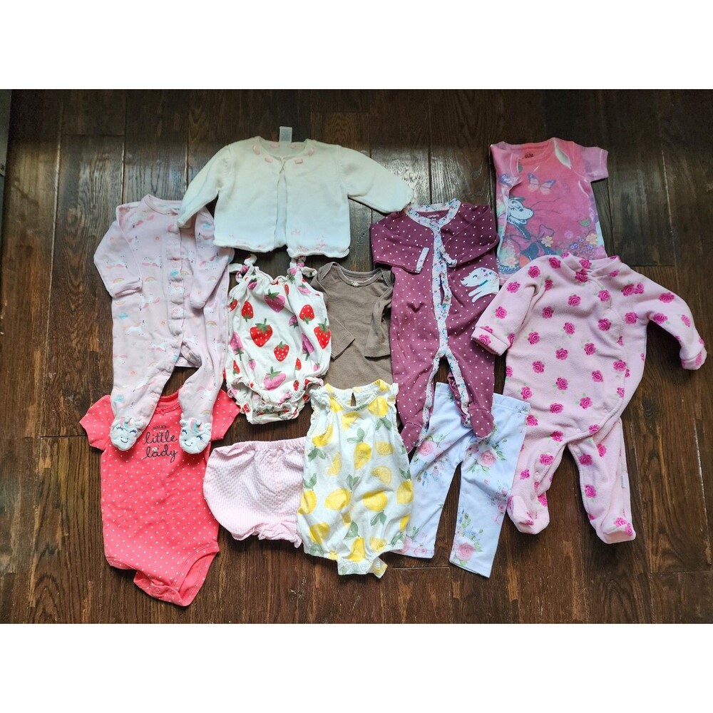 Baby Girl Clothing Lot 6M Carter’s Old Navy Gymboree Pajamas Outfits Rompers